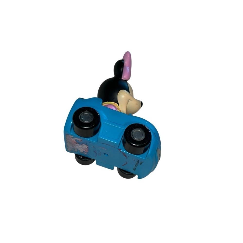 Disney Parks Minnie Mouse Rolling Toy Car Plastic Small Blue  4” - Picture 3 of 3